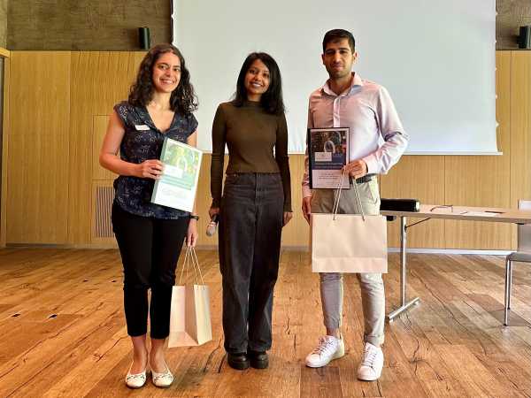 Winners of the Poster Prize: Diana Prado Lopes Aude Craik and Majid Zahedian