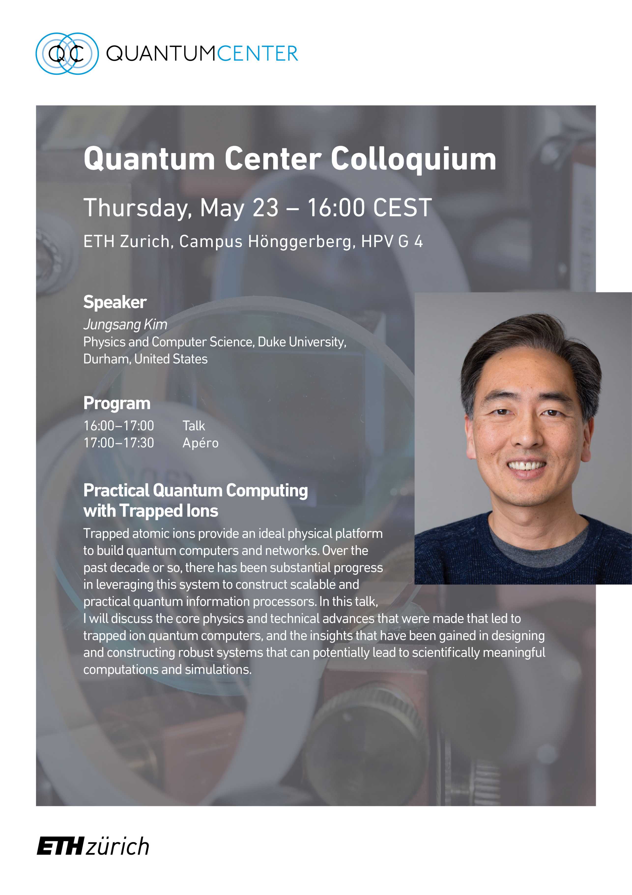 Quantum Center Colloquium with Jungsang Kim