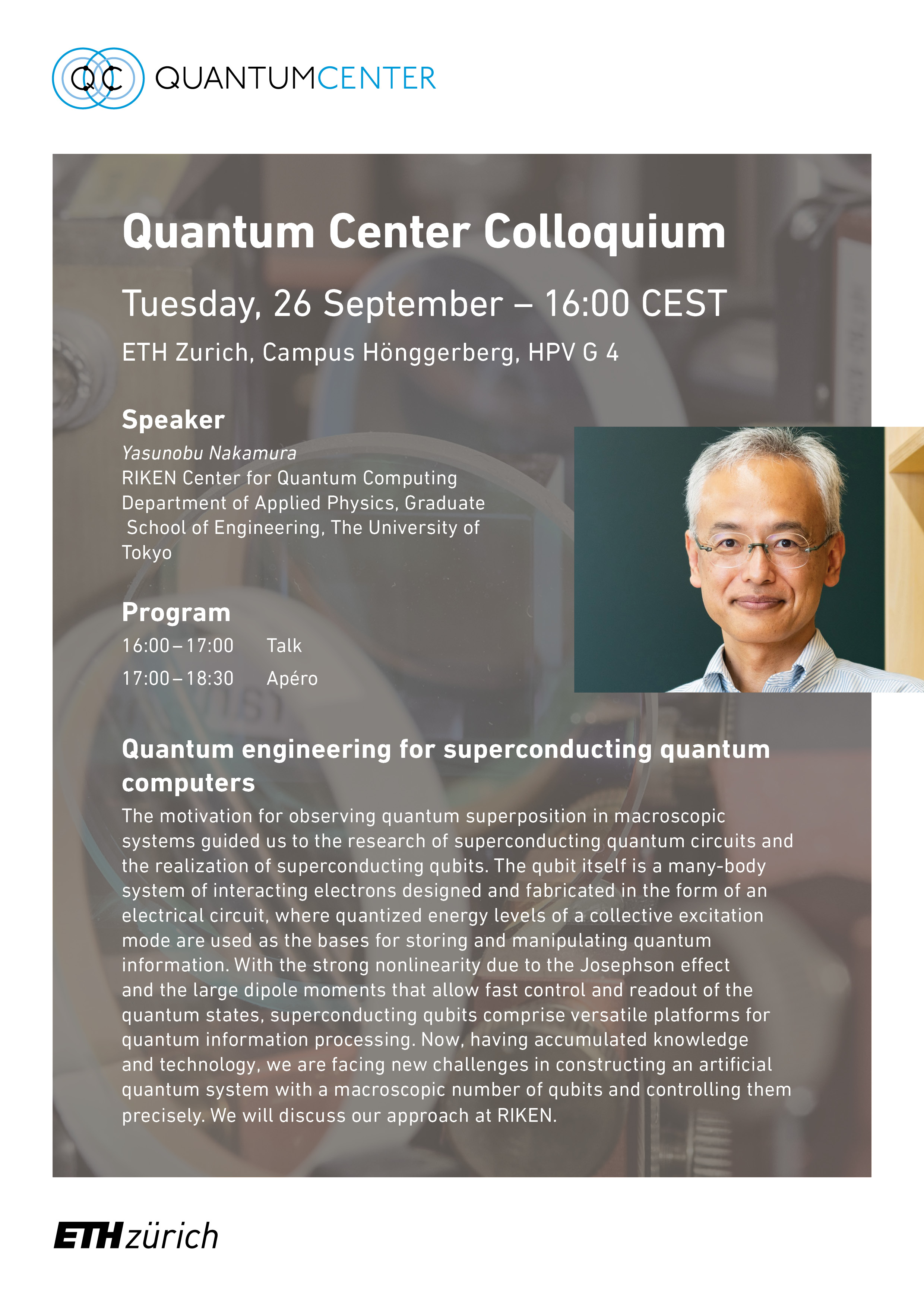 Quantum Center Colloquium Nakamura