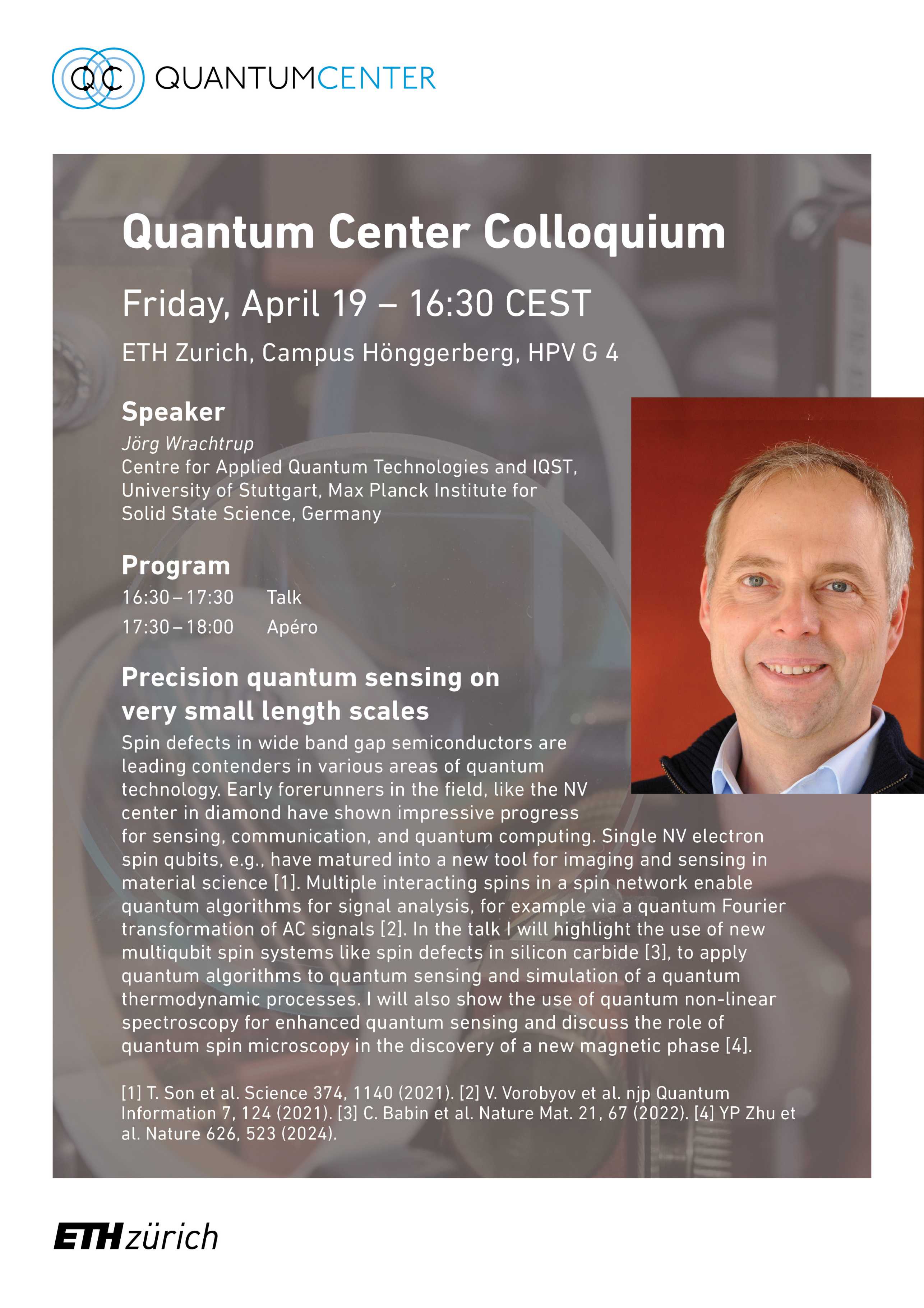 Quantum Center Colloquium with Jörg Wrachtrup